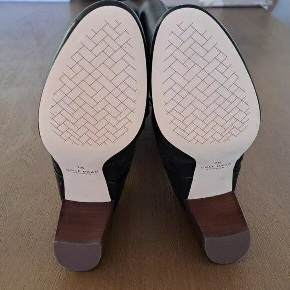 Cole Haan Glendale Tall Boot - Color: Black Leather - Size: Women 7 - Picture 8 of 9